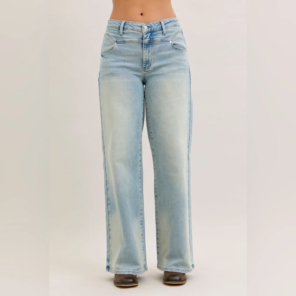 NEW🎉 Judy Blue High Waist Column Straight Jeans - Picture 2 of 12